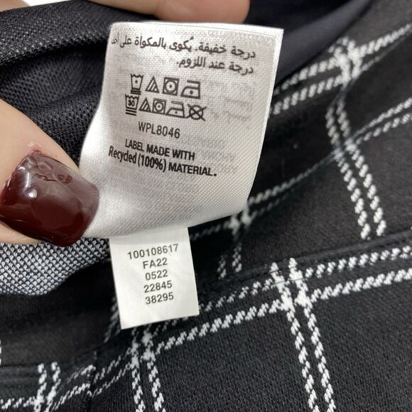 INC International Concepts Pull-On Ponte Pants Black Windowpane size Large - Picture 8 of 10